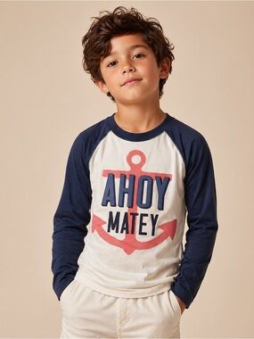 Carter’s Ahoy Matey Rash Guard Toddler 2T Nautical Swim Top Beach Pool